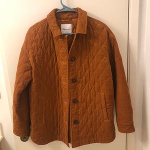 Madewell quilted corduroy shirt jacket in size medium, brand new. Never worn.